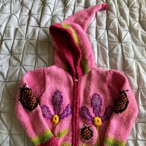 Girls pink sweater